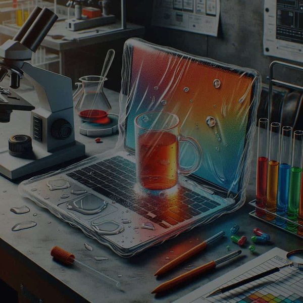 Quel est le meilleur moyen de protéger un ordinateur portable des déversements de liquides dans un laboratoire ?