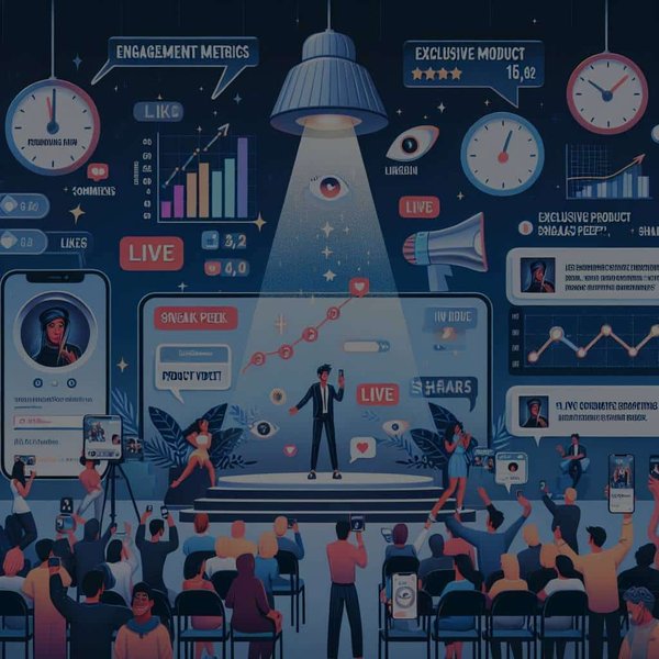 Quelles sont les stratégies pour maximiser l'utilisation des vidéos en direct sur les réseaux sociaux pour un lancement de produit ?